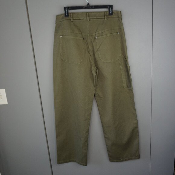 New TWP High Rise Baggy Relaxed Fit Pants in Olive Green size 10 - Picture 7 of 15
